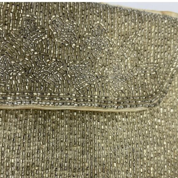 Vintage 60s Richere Bag by Walborg Japan Gold Hand Made Beaded Evening Purse - Picture 9 of 10